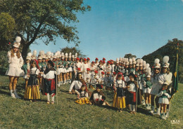 GU Nw -(65) JEUNES DE LA VALLEE D'AURE SOUS LA BANNIERE DU F. C. M. HECHOIS  - MAJORETTES  - CARTE COULEURS  - 2 SCANS - Other & Unclassified