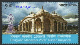 India 2024 Bhagwan Mahaveer 2550th Nirvan, Jain, Jainsim, Temple, Monument,Religion, 1v Stamp, MNH (*) Inde Indien - Briefe U. Dokumente