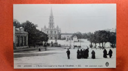 CPA (49) Angers. L'église Saint Laud Et La Place De L'Académie. Animation. (7A.n°159) - Angers