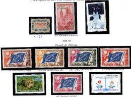 FRANCE - Collection De Timbres De SERVICE (UNESCO, Conseil De L'Europe) Neuf** LUXE, De 1958 à 2014 Complète. Bas Prix. - Neufs