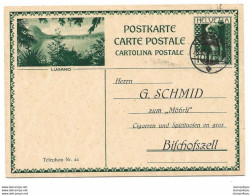 253 - 62 - Entier Postal Privé "G. Schmid" Avec Illustration "Lugano" 1931 - Postwaardestukken