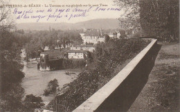 GU Nw - (64) SAUVETERRE DE BEARN  -   LA TERRASSE ET VUE GENERALE SUR LE PONT VIEUX  -  2 SCANS - Sauveterre De Bearn