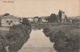 GU Nw -(64) ST PEE SUR NIVELLE  -  LA NIVELLE VUE DU PONT  -  2 SCANS - Autres & Non Classés