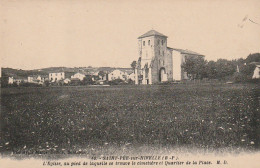 GU Nw - (64) SAINT  PEE SUR NIVELLE - L' EGLISE  AVEC  LE CIMETIERE ET QUARTIER DE LA  PLACE -  2 SCANS - Other & Unclassified