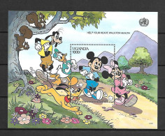 Disney Uganda 1990 Help Your Heart, Walk For Health MS MNH - Disney