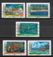 France 2011 Oblitéré  Autoadhésif   N° 636 - 638 - 639 - 642 - 644   -   Année Des Outre-Mer - Used Stamps