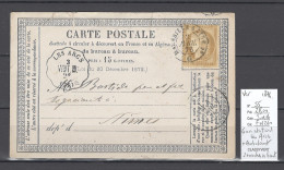 France - CP Précurseur  Convoyeur Station LES ARCS - Var - Pour Nimes - 1876 - Poste Ferroviaire