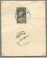 Congo Djolu Oblit. Keach 8A1-Dmyt Sur C.O.B. 135 Sur Papier Libre Le 05/01/1938 - Brieven En Documenten