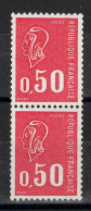 Numéro Rouge - Gomme Tropicale - YV 1664e Tenant à Normal , N** MNH Luxe , Numéro 990 , Cote 25+ Euros - Nuovi