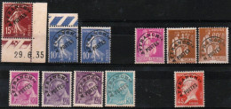 FRANCE ,FRANKREICH ,, LOT, COLLECTION, RESTLOT PREOS, YT 52, 53, 70,  71, 72, 78, 81, 82, UNGEBRAUCHT ** / * - 1893-1947