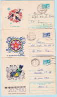 USSR 1976.0525-0527. New Year Greetings. Prestamped Covers (3), Used - 1970-79
