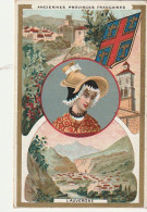 FI 6- " L' AUVERGNE " - ANCIENNES PROVINCES FRANCAISES - CHROMO MULTIVUES , PORTRAIT AVEC COIFFE DANS MEDAILLON - Other & Unclassified