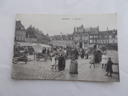 CPA CARTE POSTALE ANCIENNE GUINES LE MARCHE ANIMATION CALAIS ARDRES SNAPSHOT - Guines