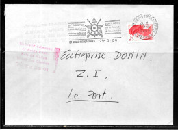 C71 - REUNION - LIBERTE DE GANDON SUR LETTRE DE SAINT DENIS MESSAGERIE DU 29/05/86 - Briefe U. Dokumente