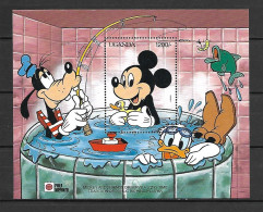 Disney Uganda 1991 Public Bathing In Japan MS MNH - Disney