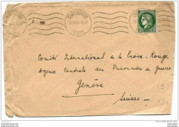 43-10 - Enveloppe Envoyée De Chateauroux/Indre Au Service Prisonniers De Guerre/Croix Rouge/Genève 1940 - Seconda Guerra Mondiale