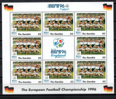 Gambia 1996 Football Soccer European Championship, Sheetlet German Team MNH - Fußball-Europameisterschaft (UEFA)