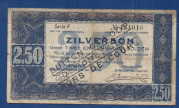 NETHERLANDS  - P.62 – 2.50 Gulden 1938  F+, S/n F 434016 - 2 1/2 Florín Holandés (gulden)