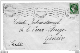 43-3 - Enveloppe Envoyée De Hte Pyrénées Au Service Prisonneirs De Guerre/Croix Rouge Genève 1940 - Seconda Guerra Mondiale