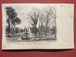 Cartolina - Roma - Fontana Del Parco Nella Villa Pamphili - 1900 Ca. - Otros & Sin Clasificación