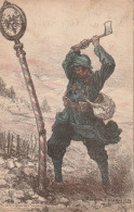 GU Nw - POILU ABATTANT LE SYMBOLE DE L' EMPIRE GERMANIQUE - ILLUSTRATEUR FOURNIER - 2 SCANS - Andere & Zonder Classificatie