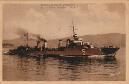 GU Nw - CONTRE TORPILLEUR " AIGLE " - MARINE DE GUERRE FRANCAISE - 2 SCANS - Warships