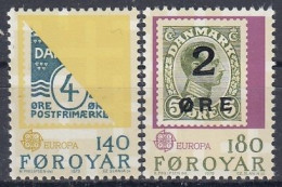 FAROE ISLANDS 43-44,unused - Stamps On Stamps