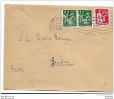 43-5 - Enveloppe Envoyée De Carcassonne Au Service Prisonniers De Guerre/Croix Rouge Genève 1940 - 2. Weltkrieg