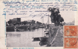 DE Nw28- CANAL DE SAN FERNANDO  - RECUERDO DE SAN FERNANDO -  ARGENTINA - OBLITERATION 1902 - Argentina