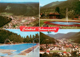 73779088 Calmbach Enz Fliegeraufnahme Schwimmbad Brunnen Panorama Calmbach Enz - Autres & Non Classés