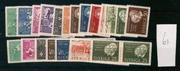 1963 MNH Sweden, Year According To Michel, Postfris - Años Completos