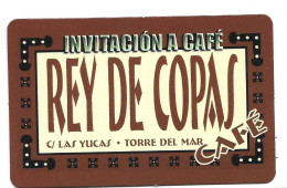 Torre Del Mar Café Rey De Copas Business Card Etiquette Visitekaartje Htje - Visiting Cards