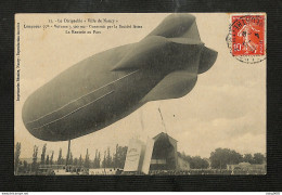 AVIATION - DIRIGEABLE - Le Dirigeable "Ville De Nancy" - La Rentrée Au Parc - 1909 - Airships