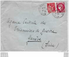 64 - 37 - Enveloppe Envoyée De Montelikmar à L'agence Prisonniers De Guerre Croix-Rouge Genève 1940 - Guerra De 1939-45