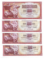 Yougoslavie Yugoslavia 100 Dinara 1965 / 1978 / 1981 / 1986 UNC / NEUF - Autres - Europe