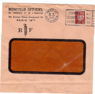 1943  CAD PARIS VIII  49 Rue La Boetie  " MONITEUR OFFICIEL " - Briefe U. Dokumente