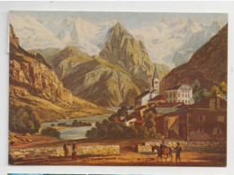 Courmayerur , Incisione Colorata Di J. F. D'Ostervald 1826 - 1786 1986 Bicentenario Monte Bianco   - Viaggiata - (1333) - Sonstige & Ohne Zuordnung