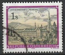 Série Abbayes Et Monastères, Timbre Autriche Oblitéré "Abbaye De Wettingen-Mehrerau" 1989 N° 1796 - Oblitérés