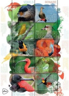 MDB-BK7-210  MINT ¤ NEDERLAND BLOCK 10w In Serie  ¤ OISEAUX - BIRDS - PAJAROS - VOGELS - VÖGEL - - Songbirds & Tree Dwellers