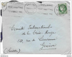 64 - 23 - Enveloppe Envoyée De Libourne à L'agence Prisonniers De Guerre Croix-Rouge Genève 1940 - Guerra De 1939-45