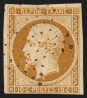 N°9, Présidence 10c Bistre-jaune, Oblitéré étoile De Paris - 1852 Louis-Napoleon