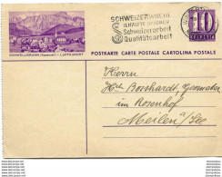 207 - 15 - Entier Postal Avec Illustration "Schwellbrunn" Oblit Mécanique 1940 - Stamped Stationery