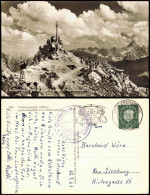 Ansichtskarte Oberstdorf (Allgäu) Nebelhorn, Gipfel, Wanderer Und Kreuz 1961 - Oberstdorf
