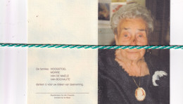 Marie-Jeanne Hoogstoel-Morre, Geraardsbergen 1896, Baronie Van Boelare 1998. Honderdjarige. Foto - Obituary Notices