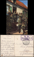 Ansichtskarte  Soldaten Vor Haus Feldpostkarte 1. WK 1916   Feldpoststempel - Guerra 1914-18