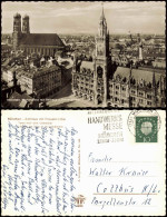 München Panorama-Ansicht Mit Marienplatz Mit Rathaus U. Frauenkirche 1959 - Muenchen