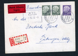 Bund Heuss Michel Nummer 259x Paar Mischfrankatur Lambrecht 2.12.1959 - Autres & Non Classés