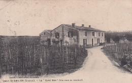 EP 30-(33) ST EMILION - LE " CURE BON " ( VUE PRISE DU VIGNOBLE ) - TAMPON PUB. CHAUSSURES DELBOS & MABILLE , LIBOURNE - Saint-Emilion