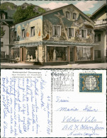 Ansichtskarte Oberammergau Haus Heinzeller Mit Wandfresken 1960 - Oberammergau