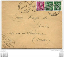 72 - 75 - Lettre Envoyée De Allassac - Corrèze  à La Croix Rouge Genève -  1940 - Guerre De 1939-45